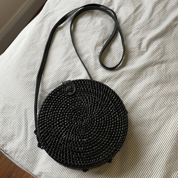 Zara Handbags - Oysho Raffia Round Bag